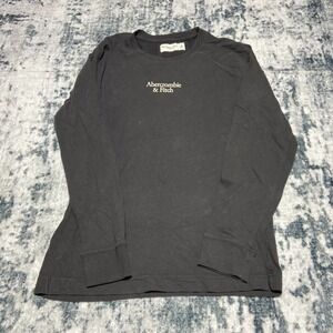 Abercrombie Fitch Mens Gray Soft A&F Tee Long Sleeve Crew Neck Size Medium
